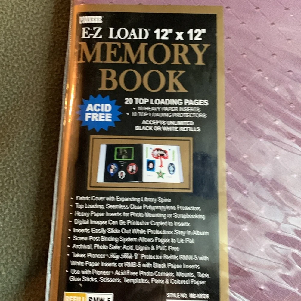 NIP Pioneer purple scrapbook. Approximately 13” x 12 1/2”. - Picture 4 of 4